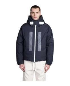 Stone Island Puffer In Blue Cotton