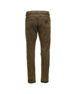 Dolce & Gabbana Brown Straight Jeans With Rips In Cotton Denim Man -Italist Clothing Sale e1f736df2107fea31acf8a028bcdb104