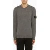 Stone Island Grey Melange Crew-neck Sweater