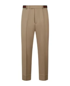 Gucci Web Detail Fluid Drill Trouser