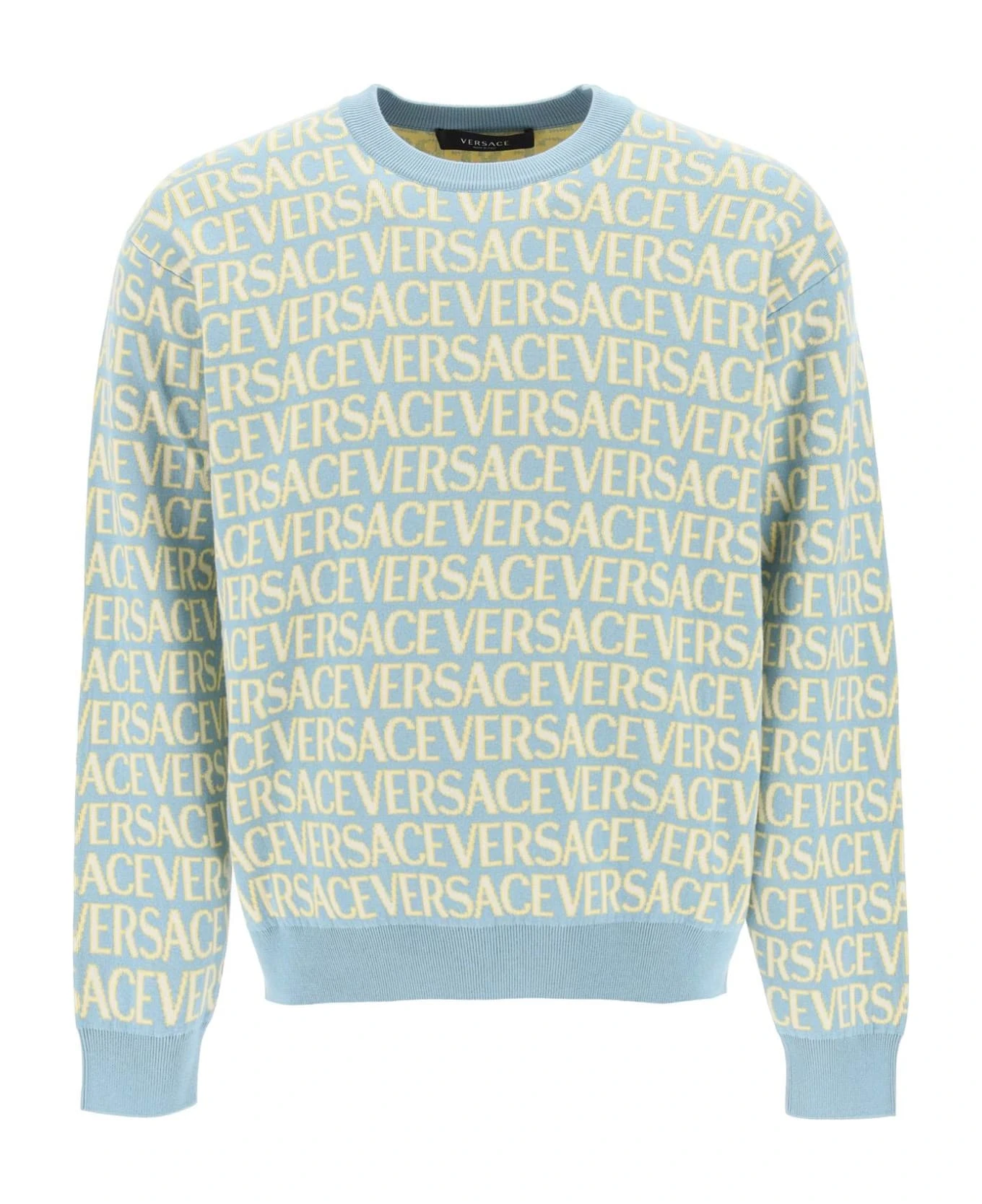 Monogram Cotton Sweater Versace Monogram Cotton Sweater -Italist Clothing Sale e6c948ae44e620b628404fe40fd3be23