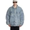 Balenciaga Denim Jackets In Blue Cotton