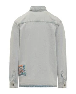 Off-White Graffiti Denim Shirt -Italist Clothing Sale e7aa7dee0708079379854b220e0cd027