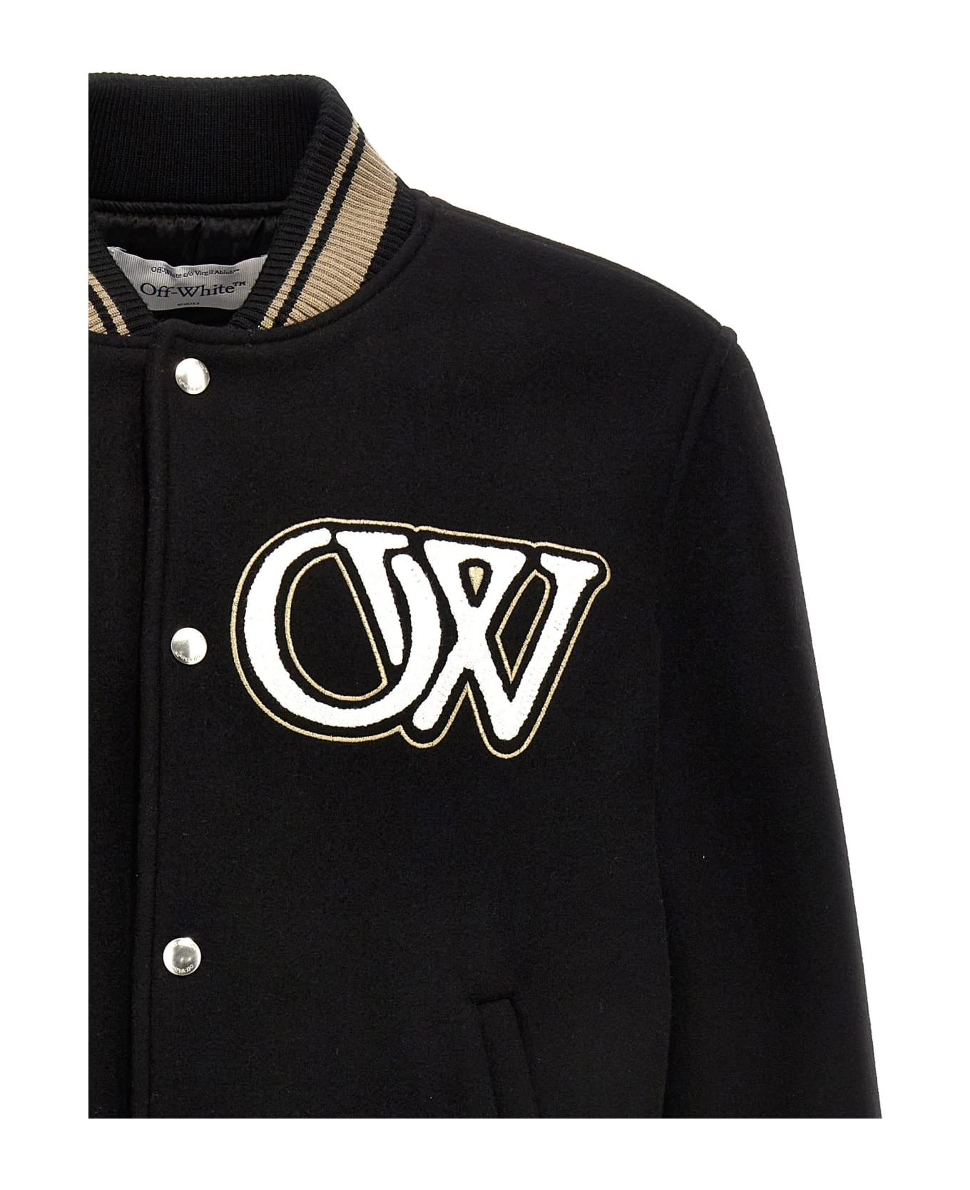 Moon Phase Varsity Bomber Jacket Off-White Moon Phase Varsity Bomber Jacket -Italist Clothing Sale e9ef00243ee9b0e8ac58b3426ef11e9f