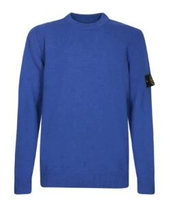 Stone Island Electric Blue Wool Pullover