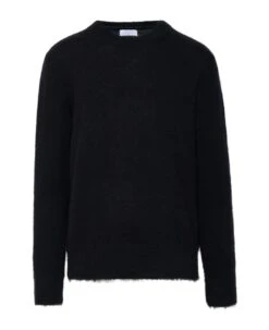 Off-White Black Mohair Sweater