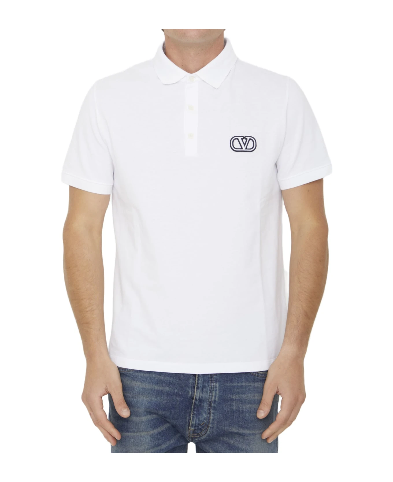 Cotton Piquet Polo Shirt Valentino Garavani Cotton Piquet Polo Shirt -Italist Clothing Sale f08b966ba4cdcbbd3d15f6978957f9eb