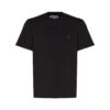 Golden Goose Star Collection Black T-shirt With Tone-on-tone Star