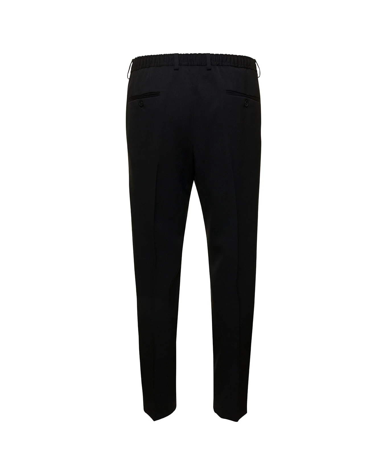 Black Slim Pants With Elastic Waistband In Wool Woman Dolce & Gabbana Black Slim Pants With Elastic Waistband In Wool Woman -Italist Clothing Sale fc45b7167b648a453a24508d4ff0d0df