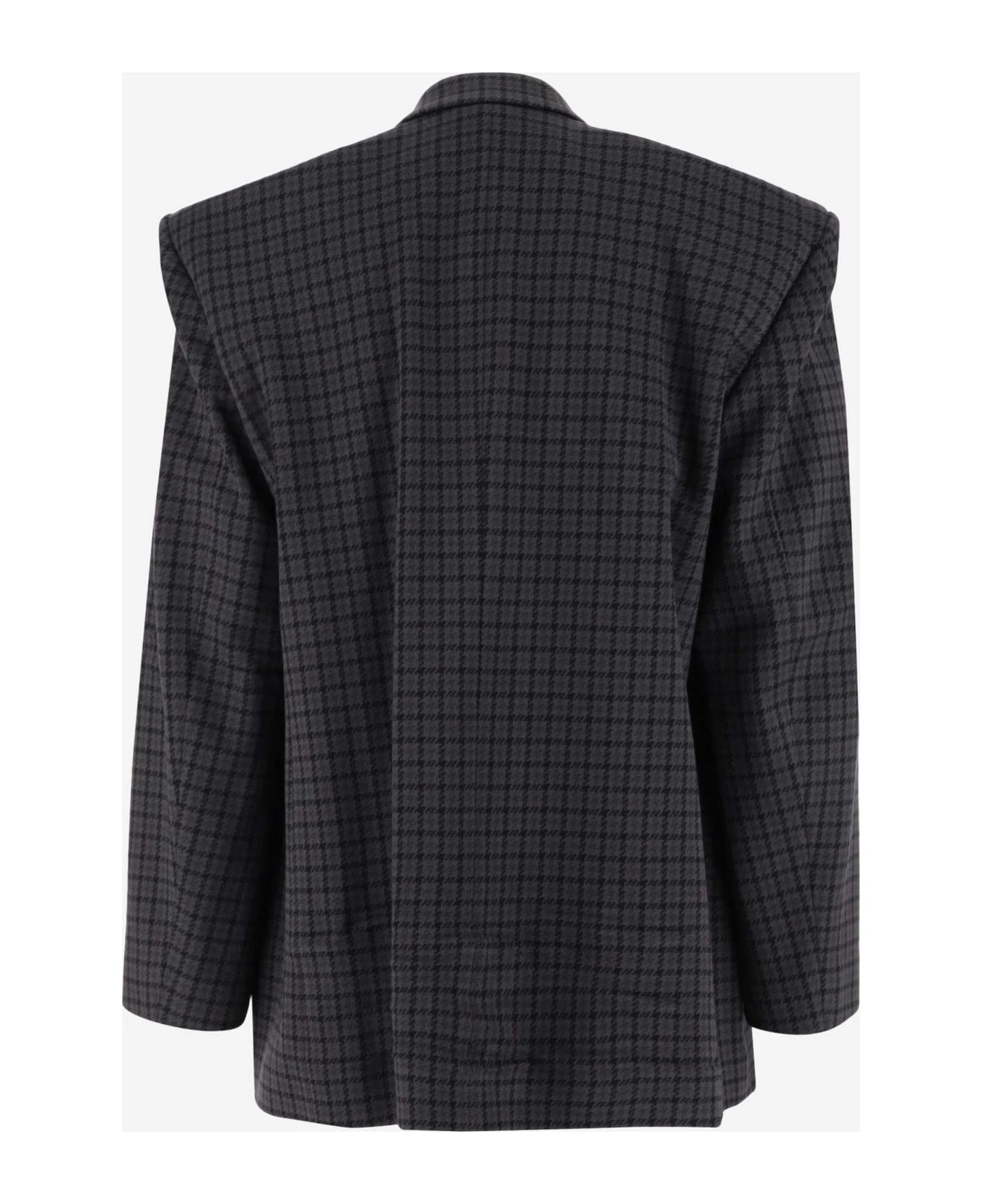 Oversized Blazer With Houndstooth Pattern Balenciaga Oversized Blazer With Houndstooth Pattern -Italist Clothing Sale fda2faee80c17a2c74678d15b4b00c75
