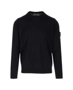Stone Island Round Neck Sweater In Wool
